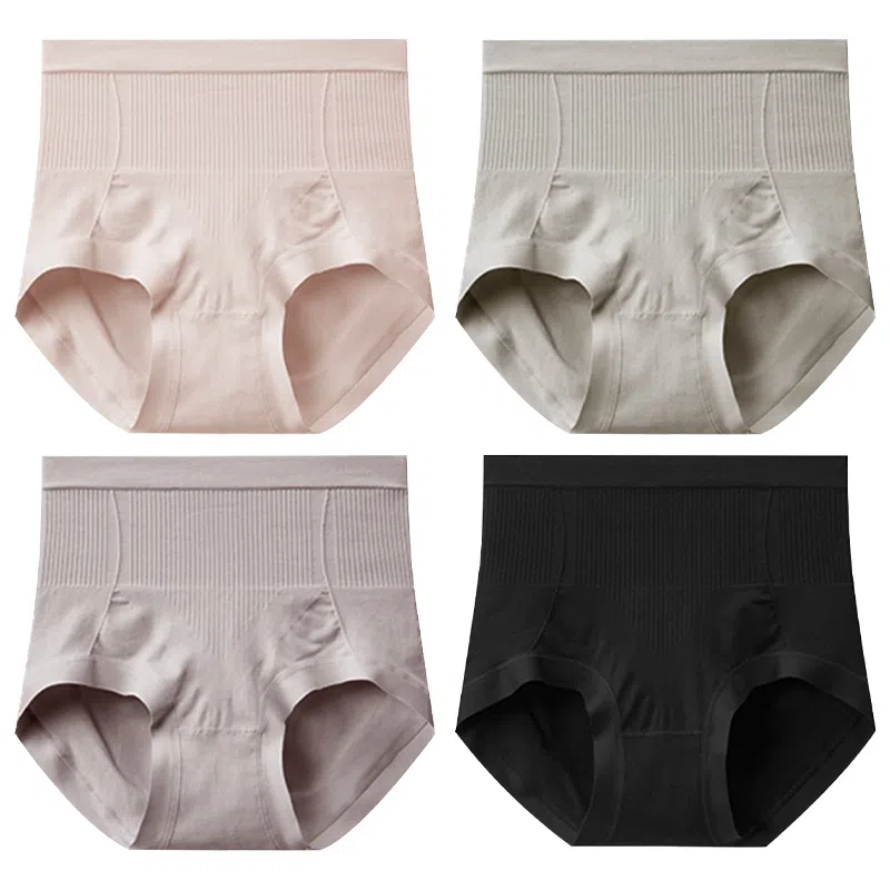 二三二三 高腰抗菌裆无痕收腹美臀三角内裤 女款 组合装