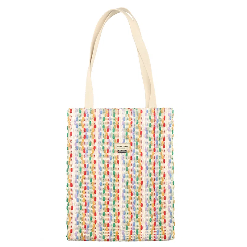 SUMAYZOY Rainbow Plaid Tote