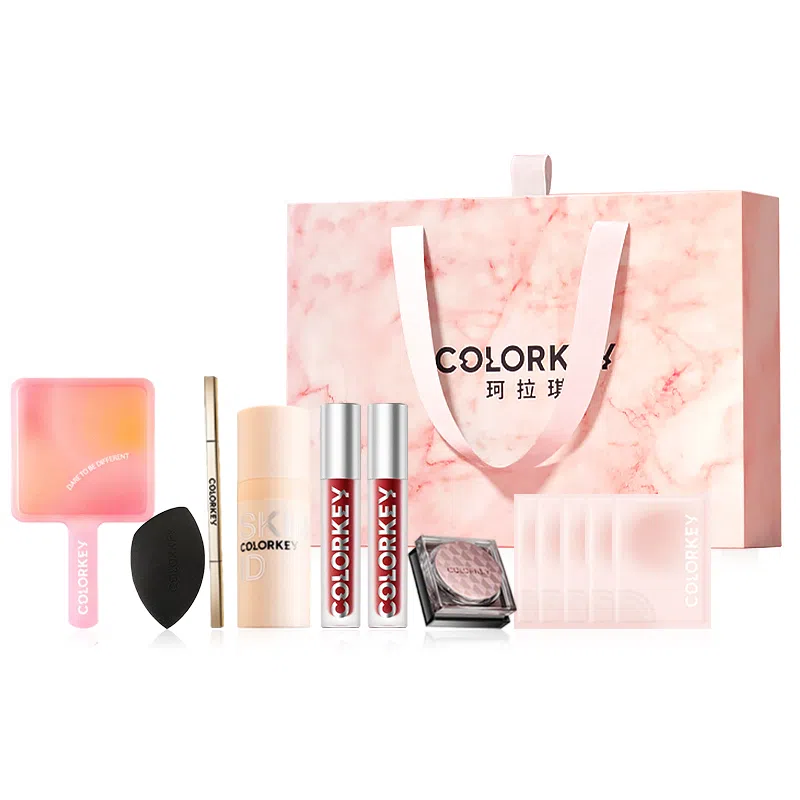 珂拉琪 圈点粉彩妆套装 丝绒镜面 十三件套