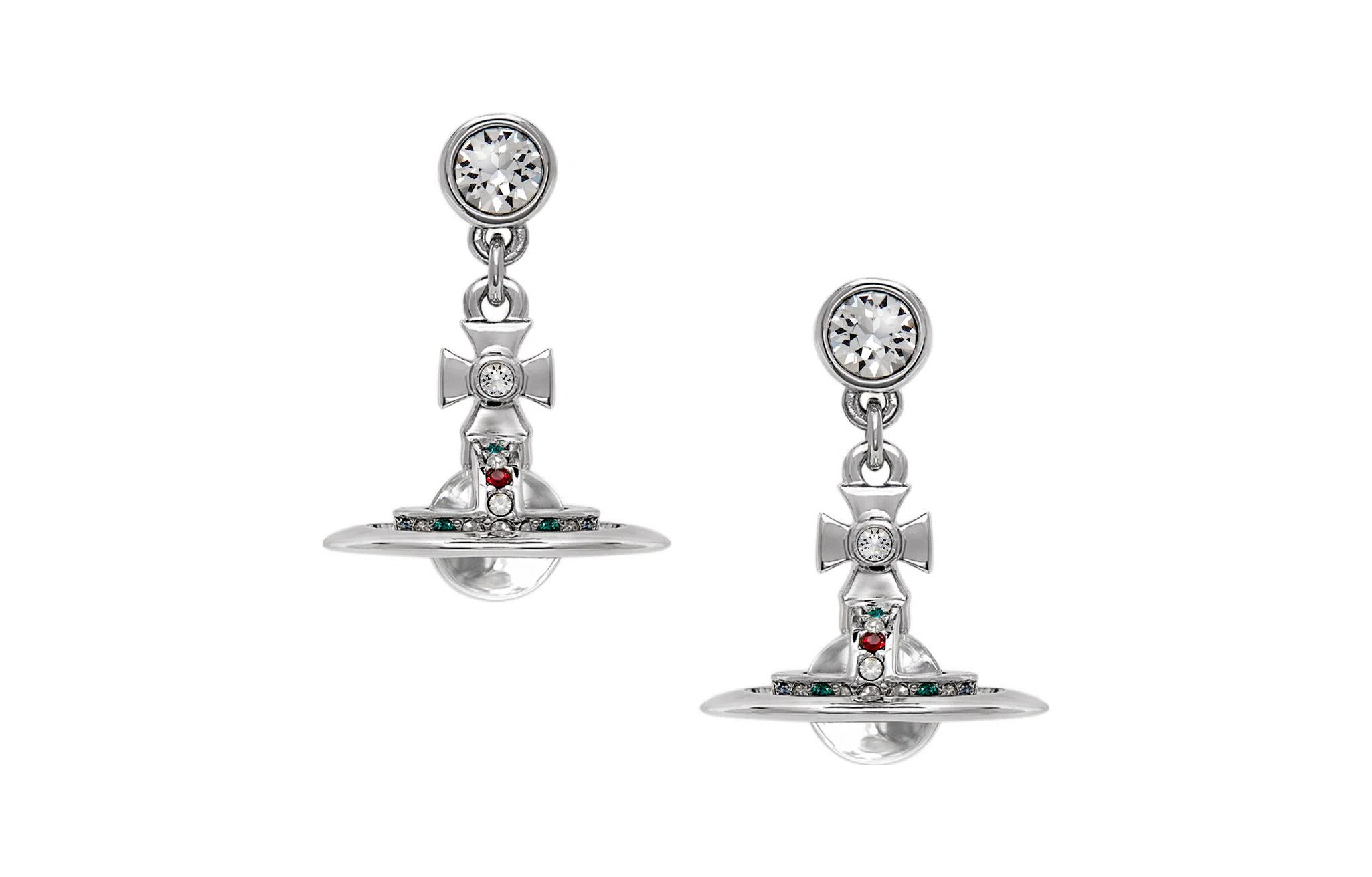 Vivienne Westwood Petite Orb Silver Earrings