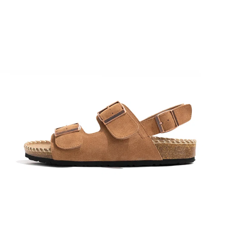 老喵 复古舒适百搭 沙滩凉鞋 女款 驼色