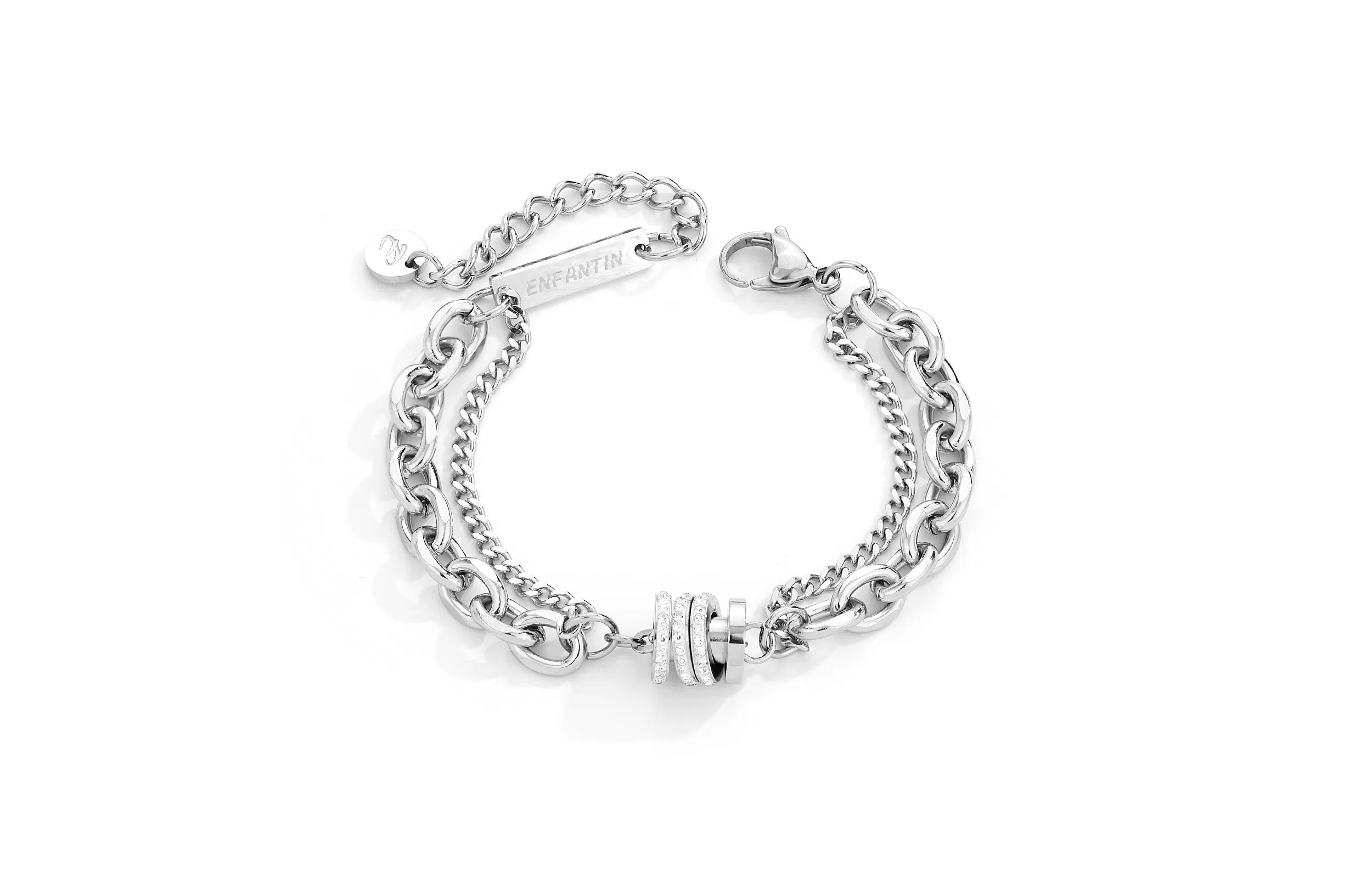 ENFANTIN Double Layer Lightning Cuban Chain Bracelet