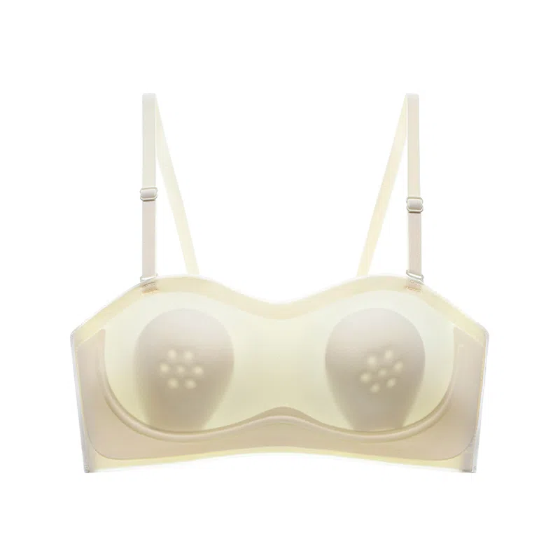 莫代尔 纯色简约抹胸吸湿排汗裸感舒适无痕轻薄透气防滑不闷汗软糯亲肤文胸 女款 组合装