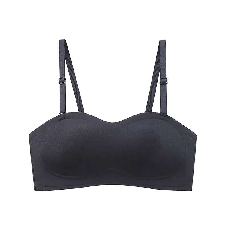 莫代尔 纯色简约抹胸吸湿排汗裸感舒适无痕轻薄透气防滑不闷汗软糯亲肤文胸 女款 组合装