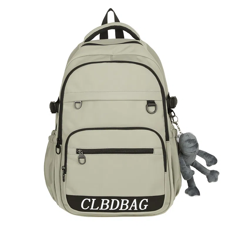 尊梵 日系休闲简约中性风时尚日常上课通勤百搭 尼龙 双肩包 白色/灰色/黑色/绿色