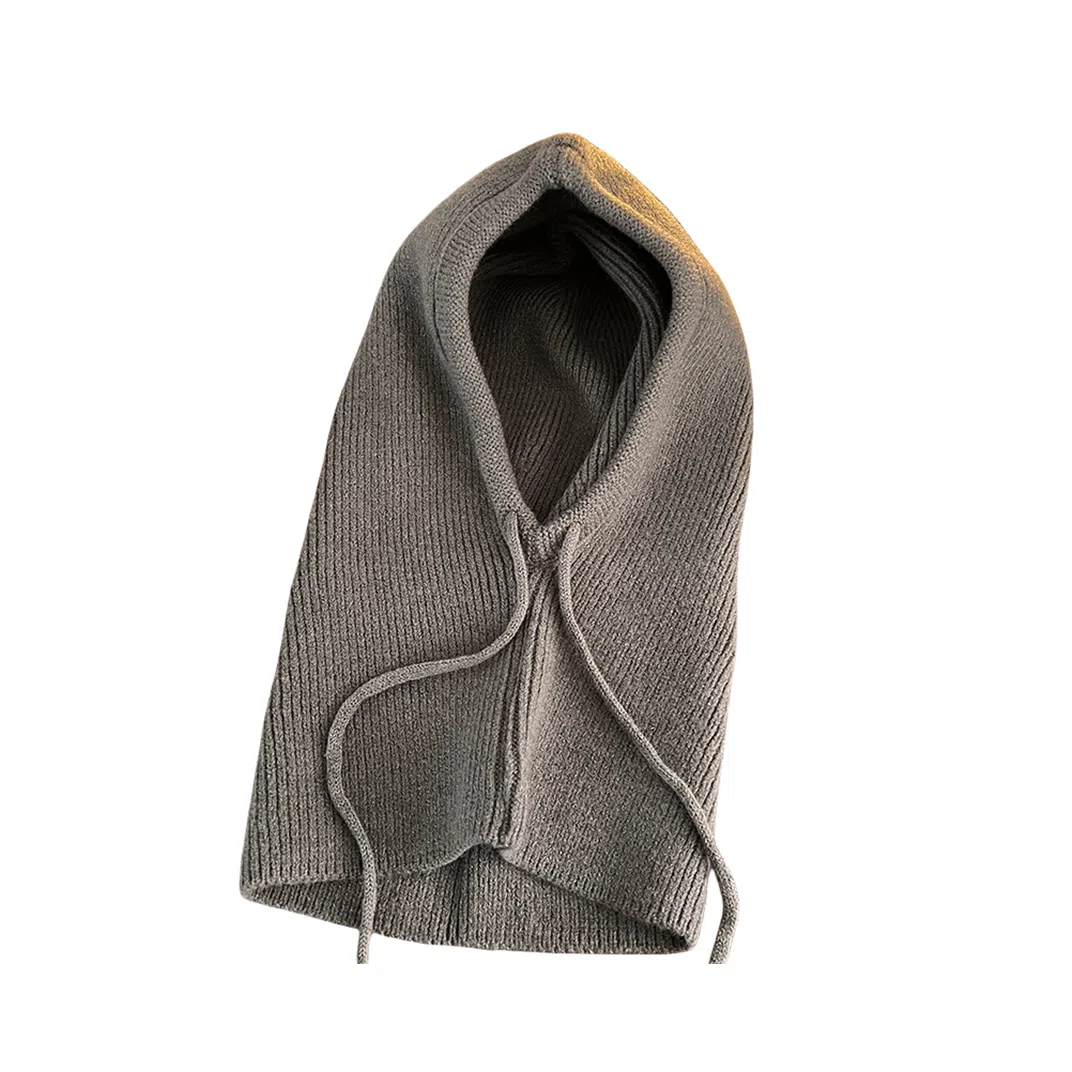 撞青春 巴拉克拉法帽秋冬款大头围防寒保暖毛线帽子护耳包头帽 聚酯纤维 针织帽 女款