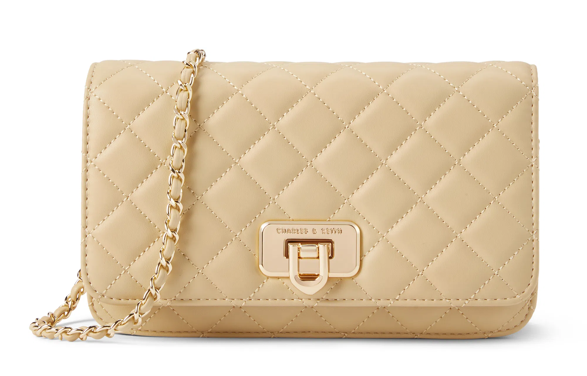 CHARLES&KEITH Quilted Chain Bag Small