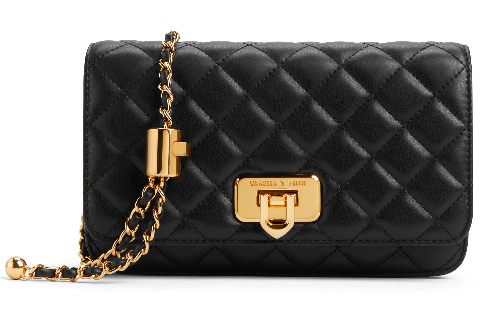 CHARLES&KEITH Quilted Chain Bag Small