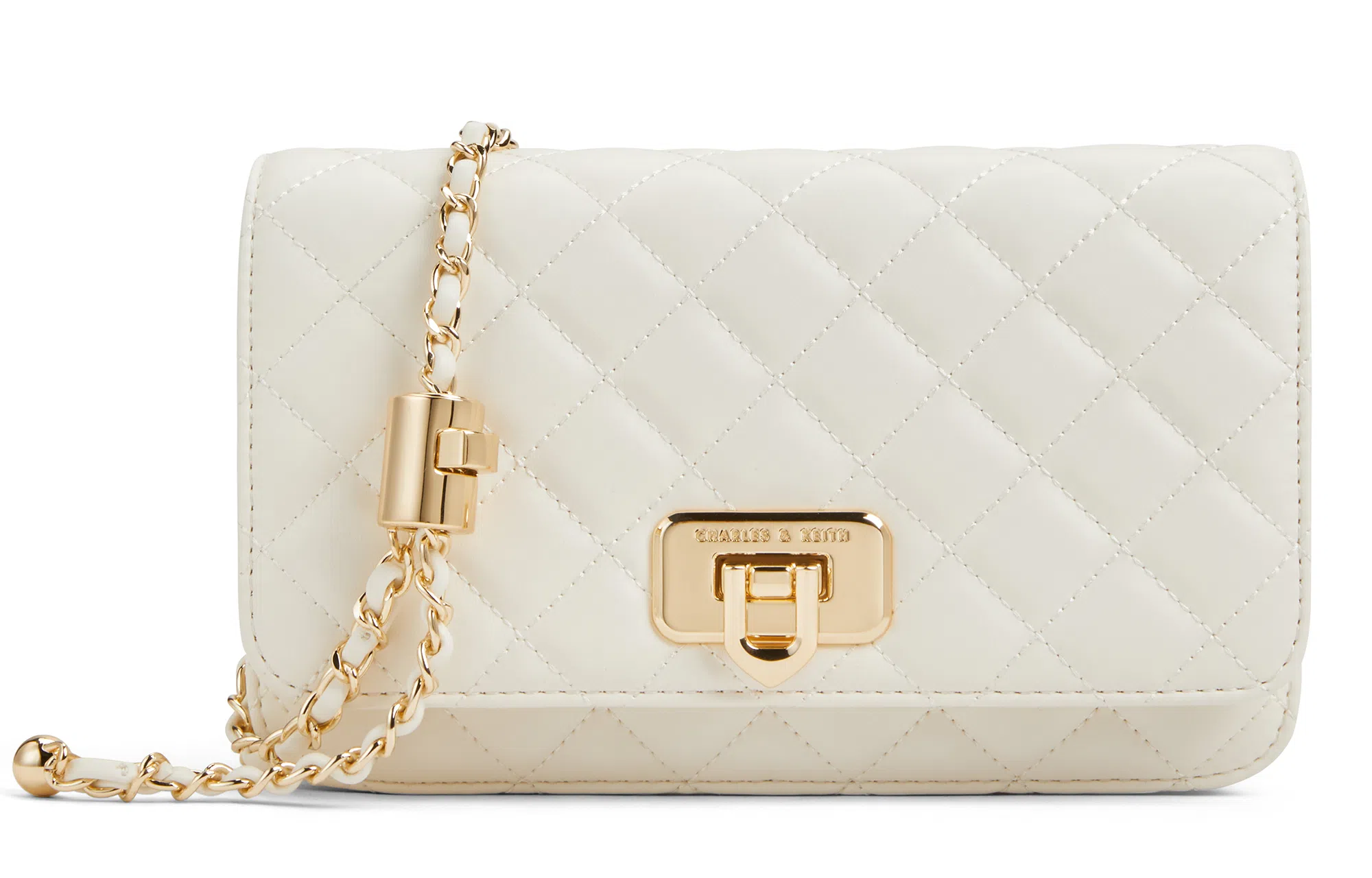 CHARLES&KEITH Quilted Chain Bag Small