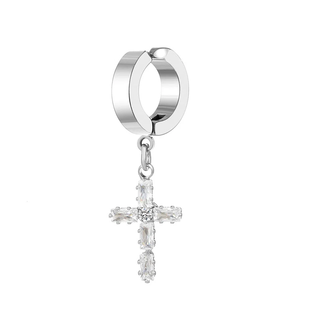 SIMPLE LURE Cross Zirconia Ear Cuff