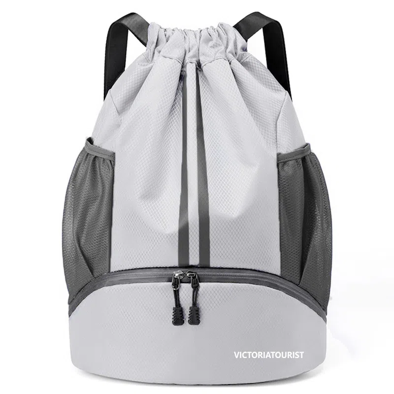 维多利亚旅行者 篮球包大容量收纳抽绳 双肩包 男女 干湿分离束口袋健身包  多色