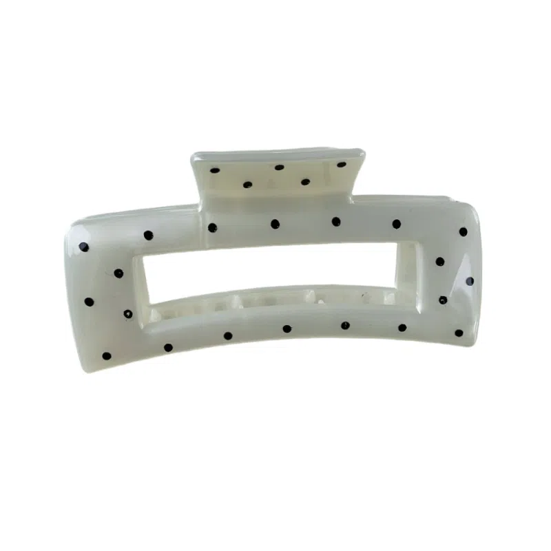 尚先生 法式网红大号鲨鱼夹方形几何后脑勺发夹新款发抓波点百搭发卡头饰 发饰 女款