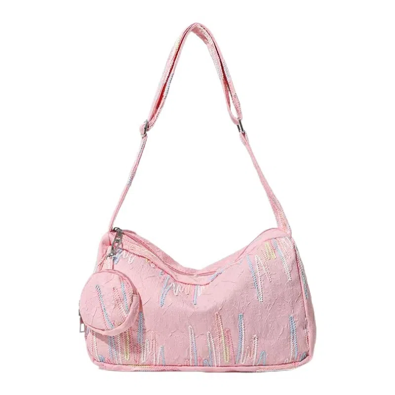 Master Canvas Rainbow Stripe Crossbody Bag