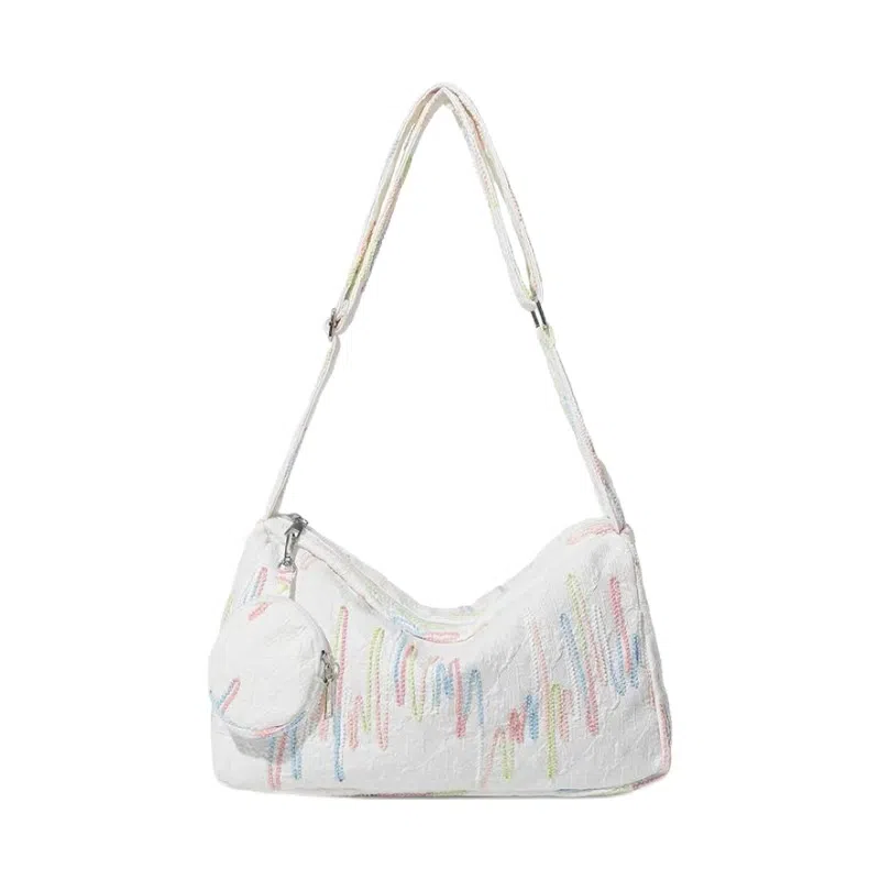 Master Canvas Rainbow Stripe Crossbody Bag