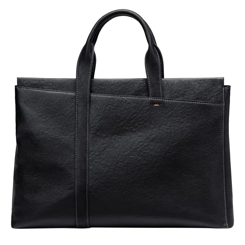 GOLF Business Leather Briefcase Large Black