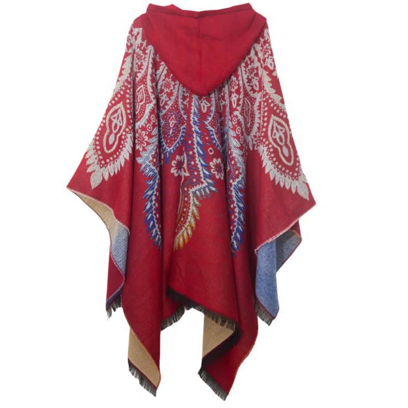 北极绒 民族风斗篷旅游外搭拍照 披肩 女款