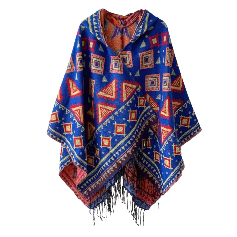 北极绒 波西米亚民族风外搭旅行拍照斗篷 披肩 女款