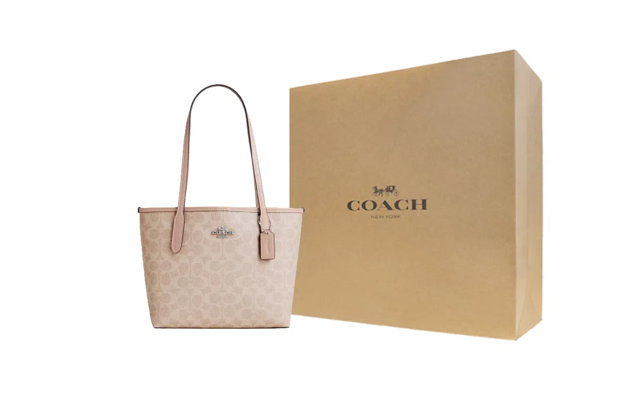 COACH Small City 23 Silver Sand