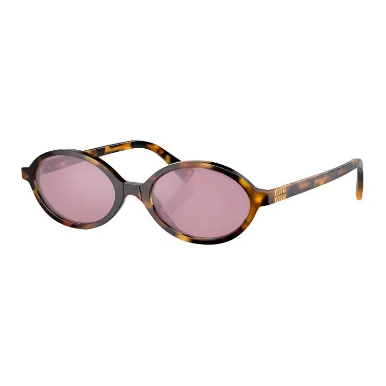 Miu Miu Tortoiseshell Oval Sunglasses