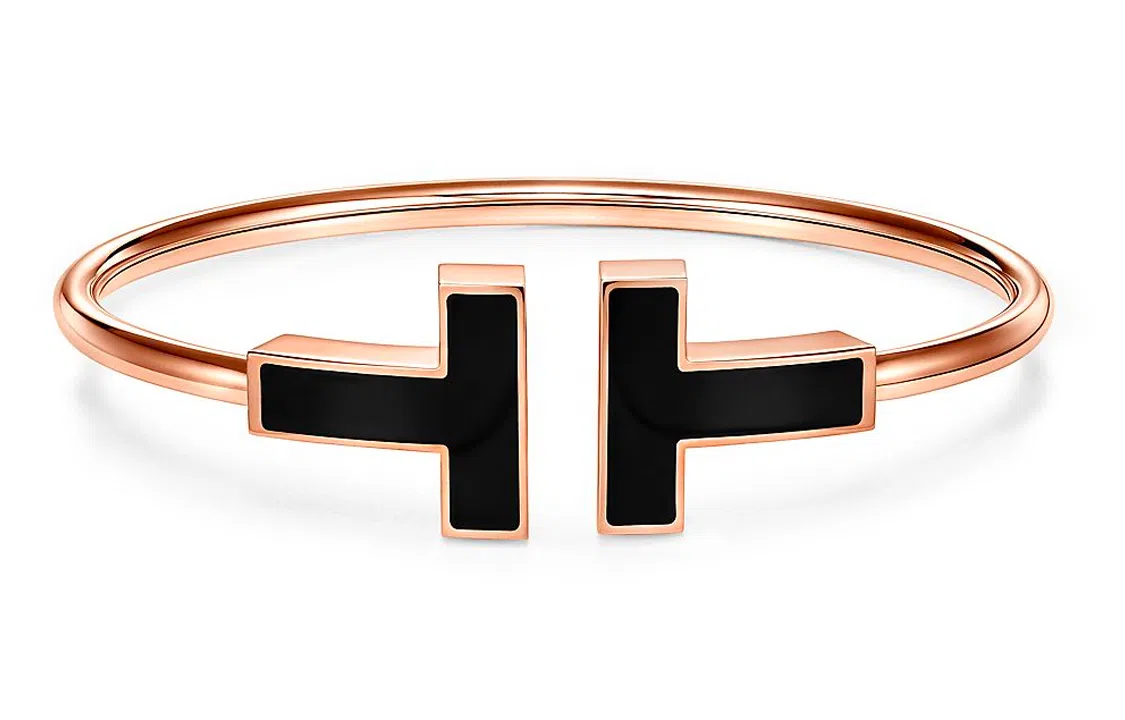 Tiffany & Co. T Series Black Onyx 18K Rose Gold