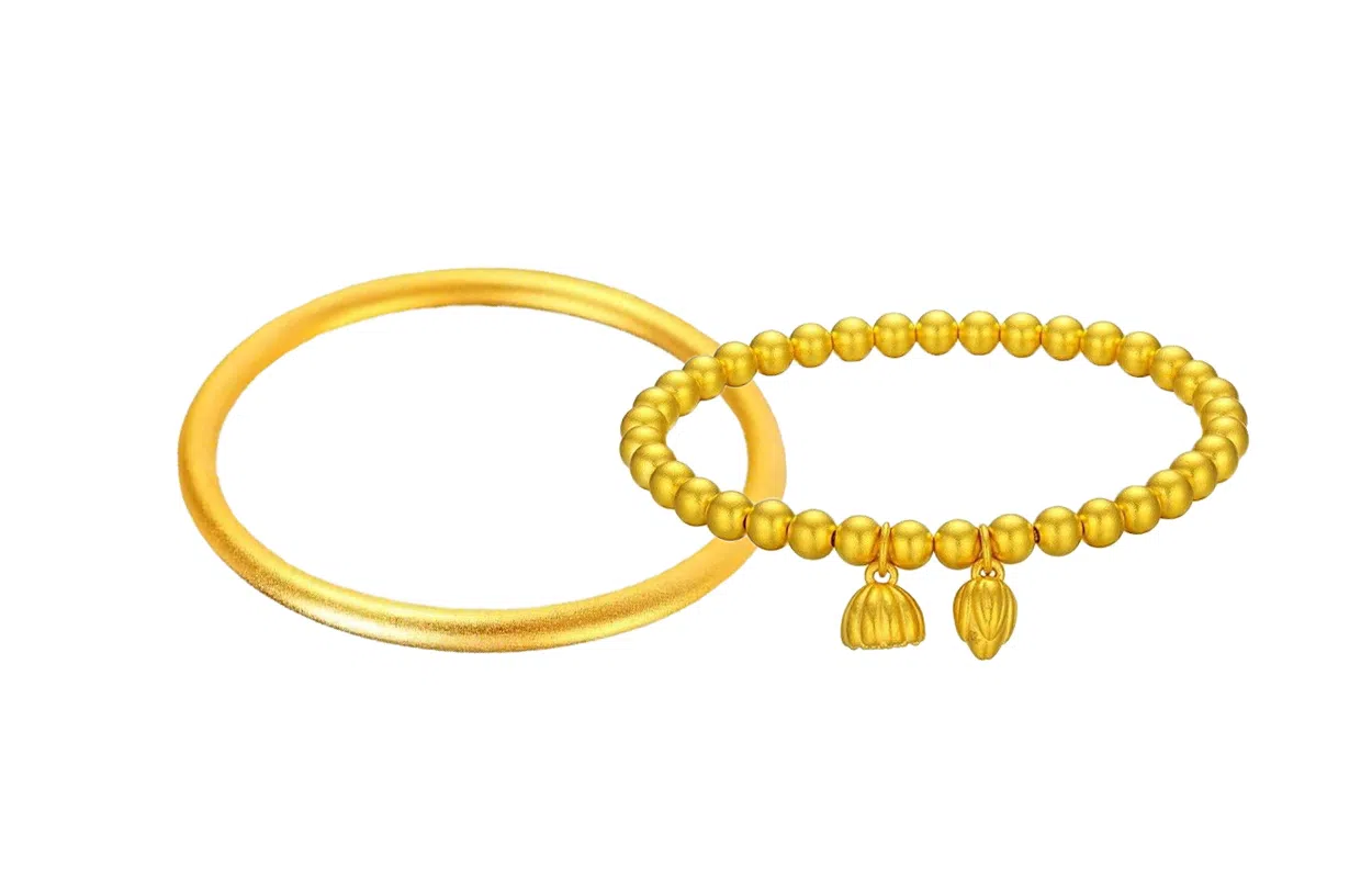 大唐国鼎 古法莲蓬 国潮新中式简约 小众设计高级感 通勤日常简约百搭  合金 手镯 女款