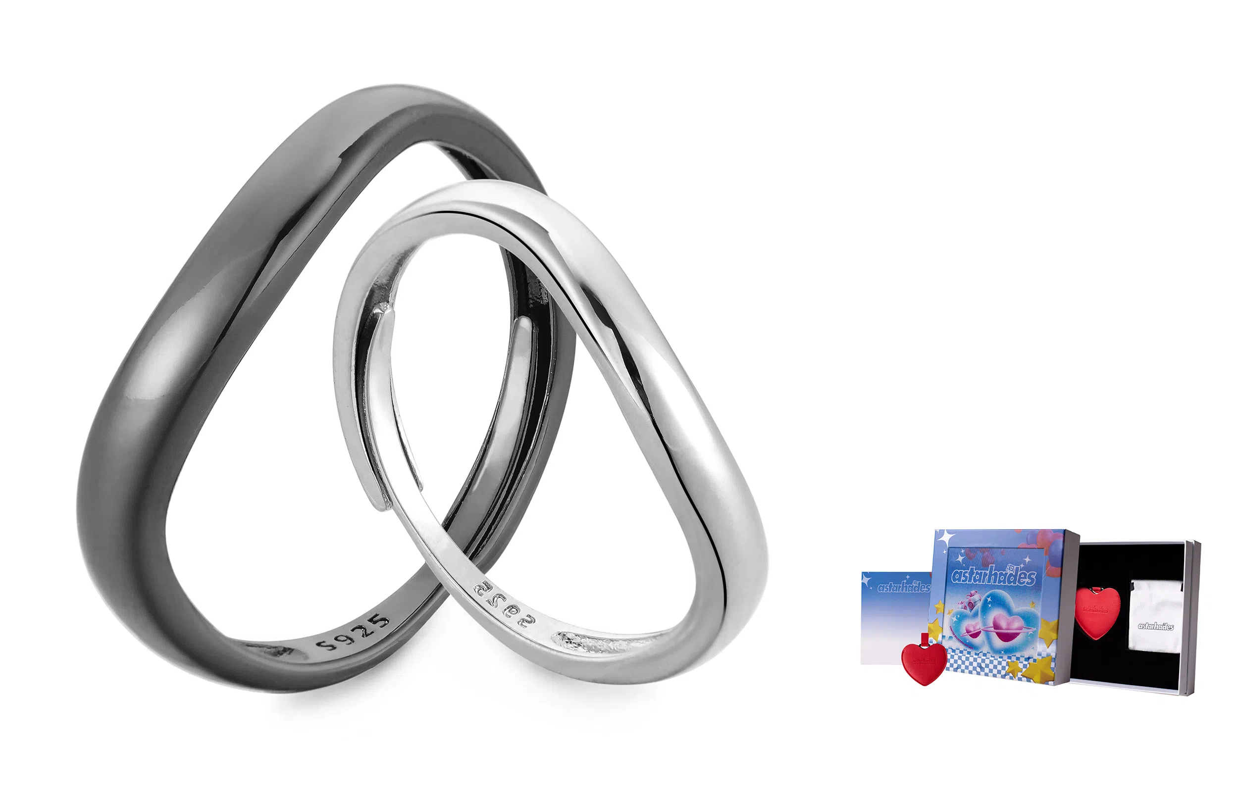 ASTAR HADES Infinity Love Adjustable Couple Rings ATHS