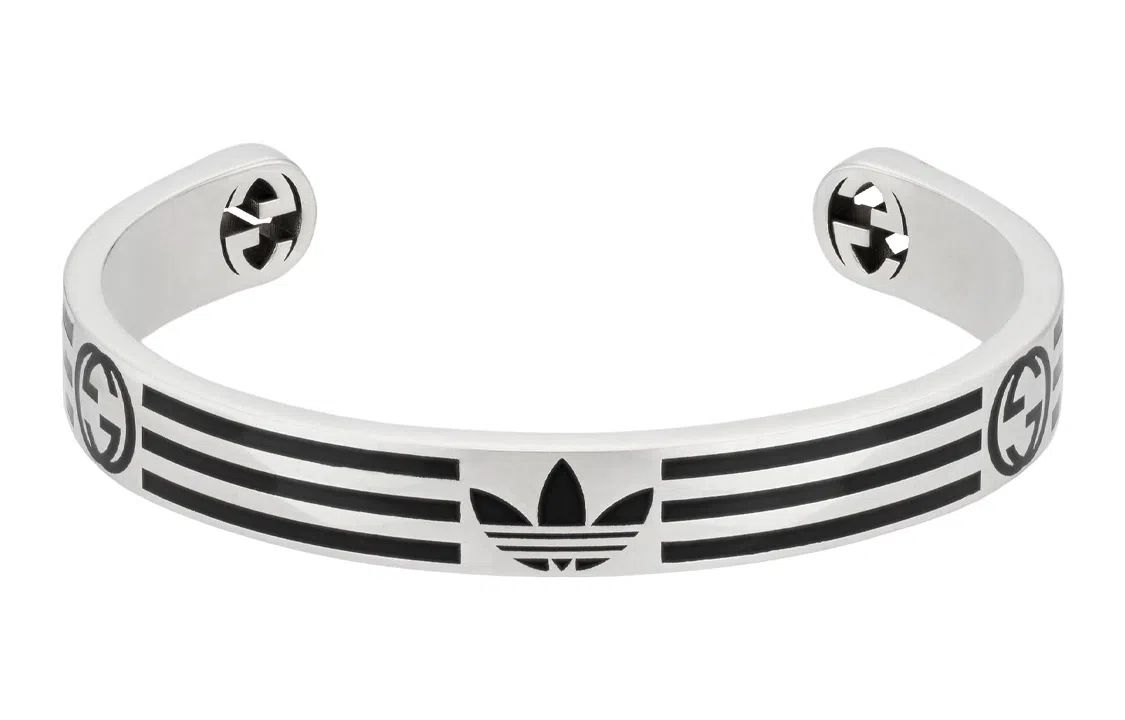 GUCCI x Adidas Logo Bracelet Silver