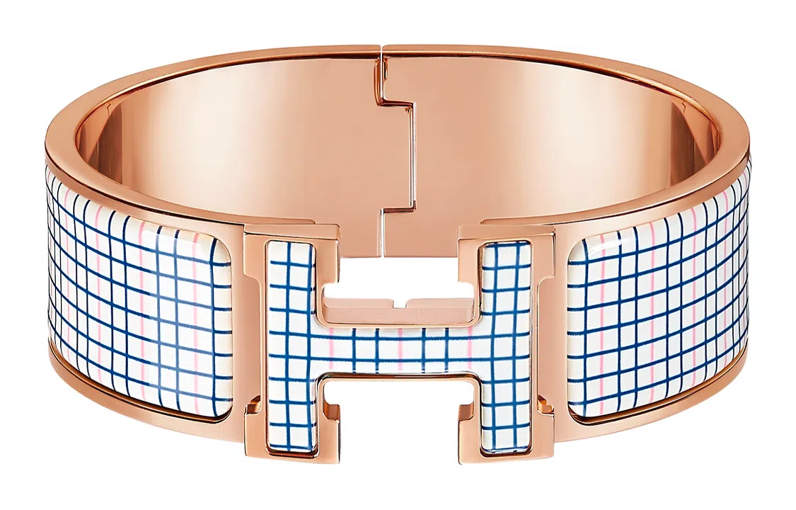 HERMES Clic Clac H Tartan