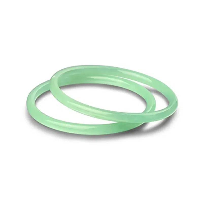 中兆珠宝 冰透叮当系列 新中式国风国潮设计 白月光清冷感手饰 琉璃 玉石手镯 女款