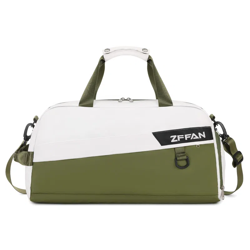 ZUOFEIFAN Fitness Bag Green/White