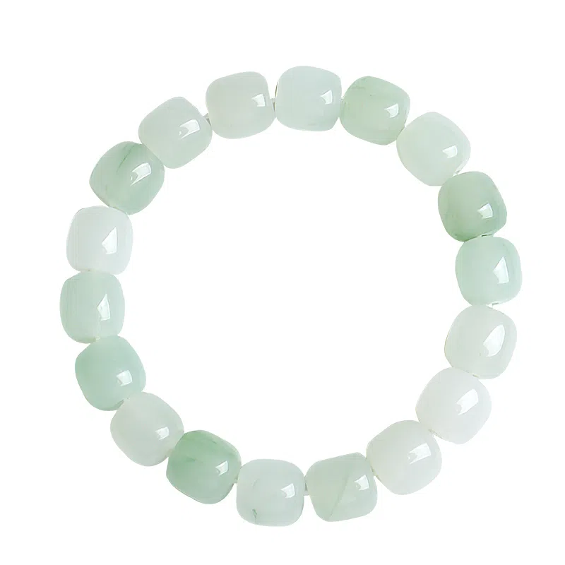 印象眸 转运珠 新中式简约古风经典清新素雅 天山翠 手串 男女同款情侣款 礼盒装