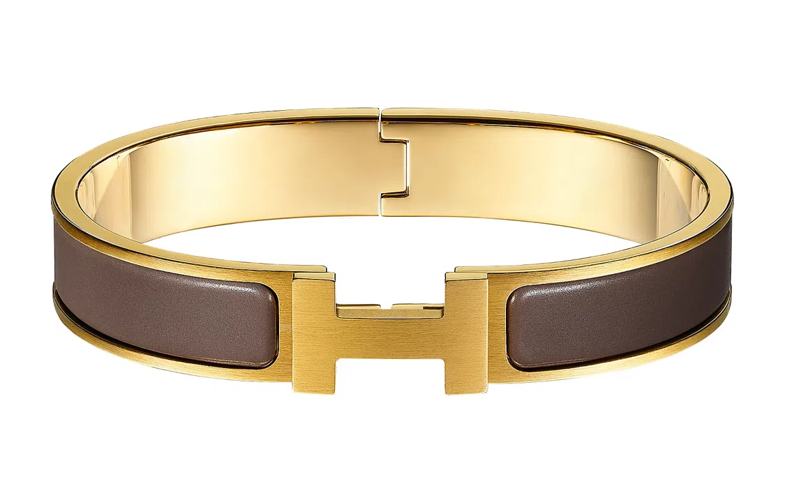 Hermes Clic HH Matte Tin Grey Gold
