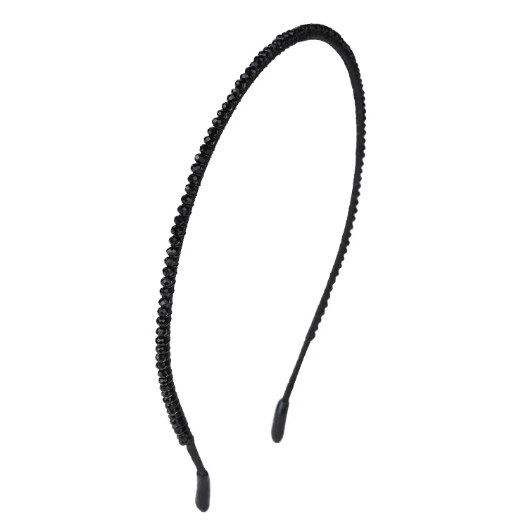 左欧 极细高级感细黑色不勒头防滑显脸小减龄发捆 发箍 女款