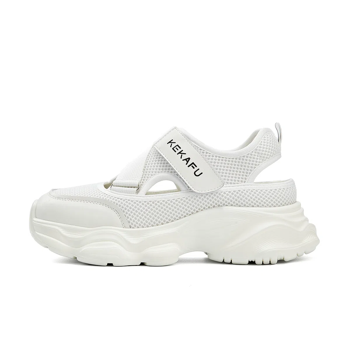 珂卡芙 牛皮革 时尚简约运动百搭镂空舒适 沙滩凉鞋 女款