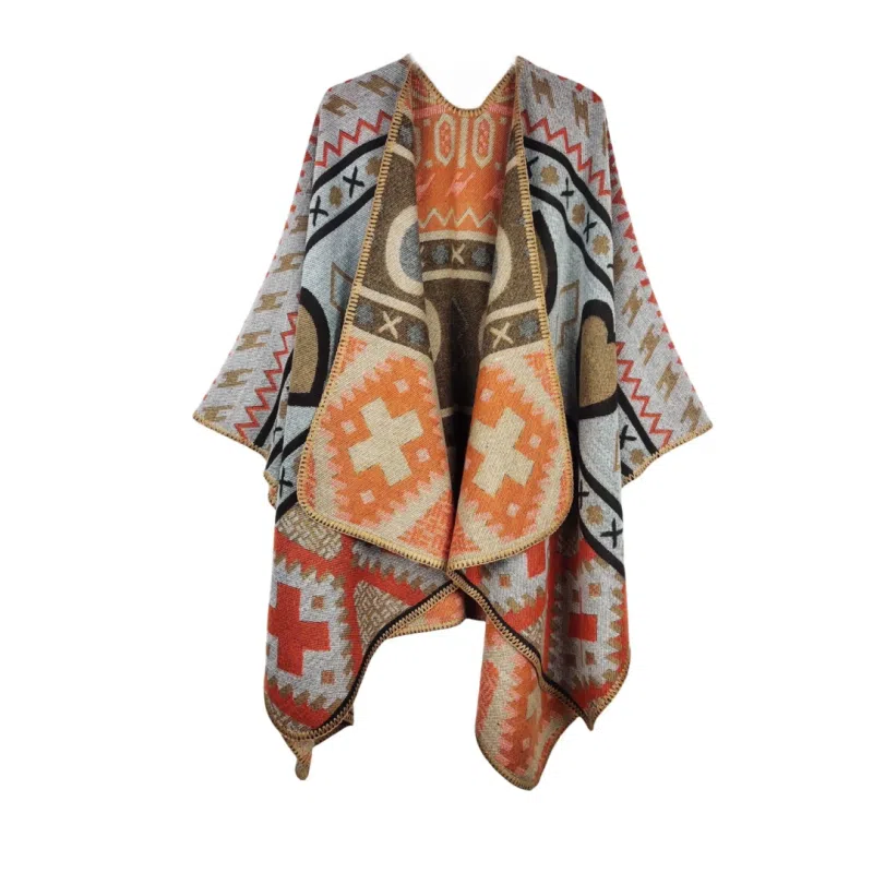 北极绒 民族风旅游穿搭 披肩 女款