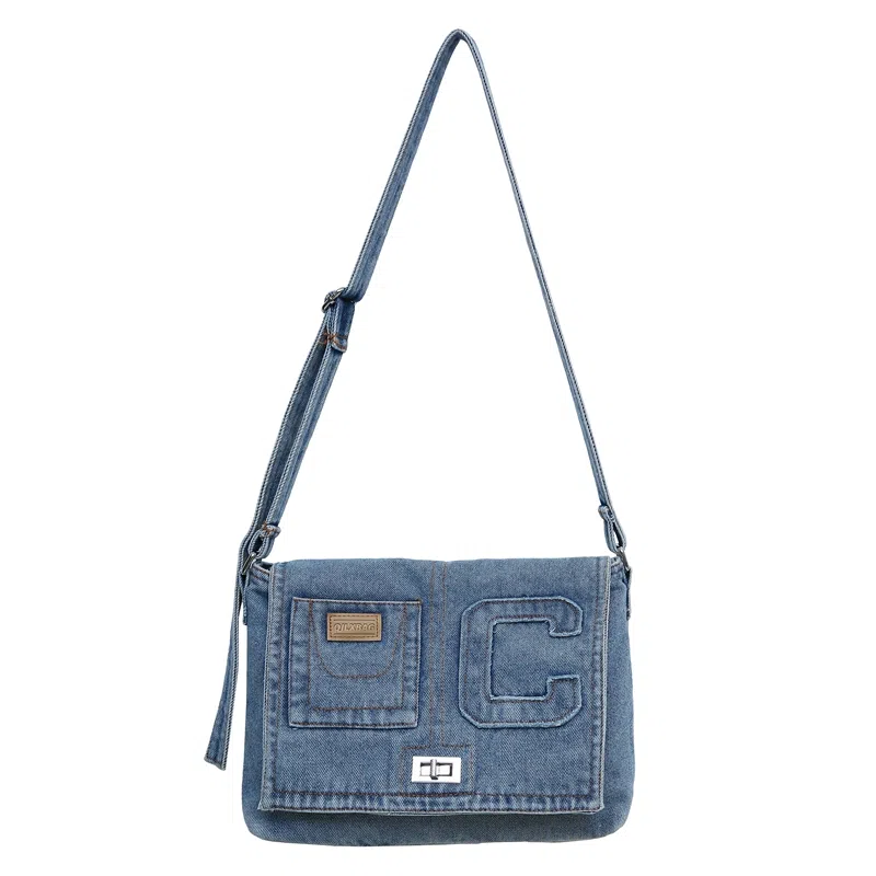 OUZIHUANG Denim Shoulder Bag