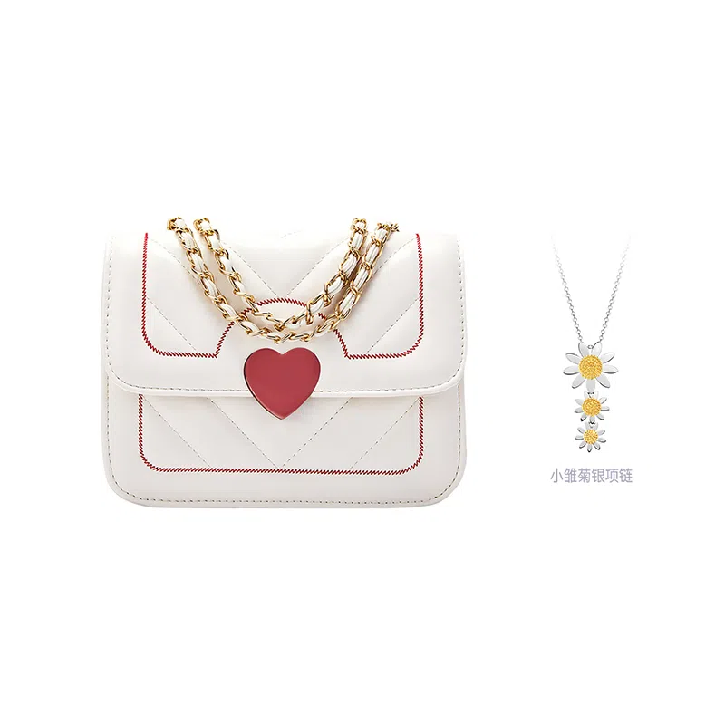 Jane Klain Chain Shoulder Bag White