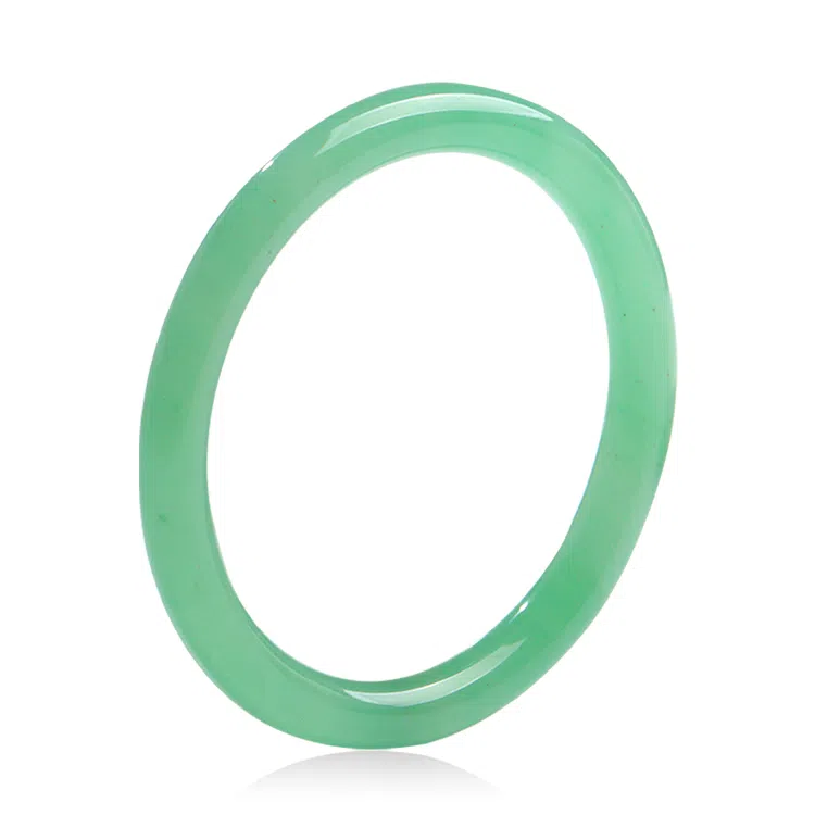 印象眸 玉镯 新中式古风国潮精致优雅细圆条翠绿色美人叮当镯 东陵玉 手镯 女款 礼盒装