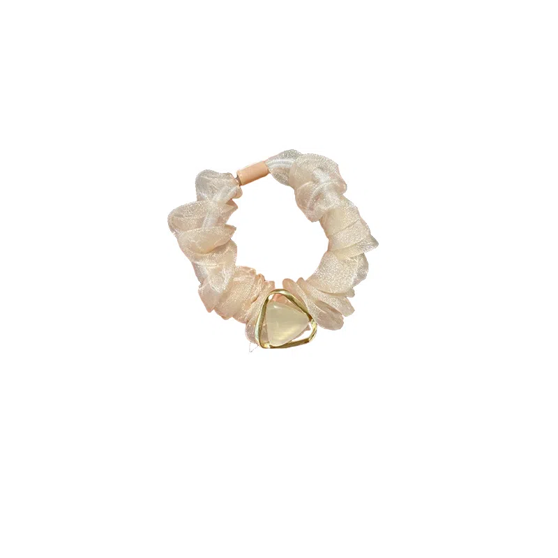 水中玉 猫眼石大肠发绳女头绳丸子头盘发头饰扎头发橡皮筋 发圈 女款