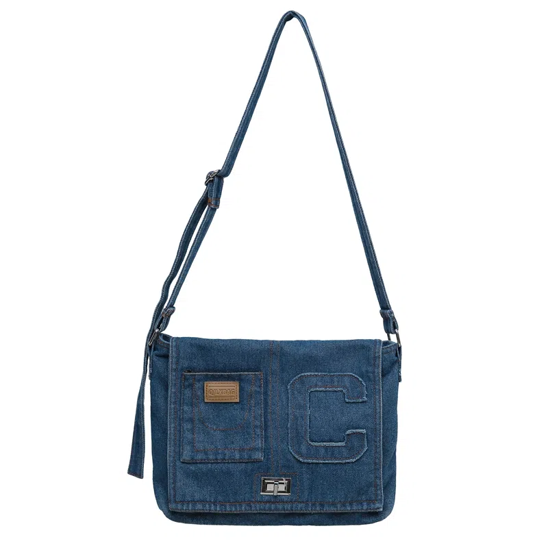 OUZIHUANG Denim Shoulder Bag