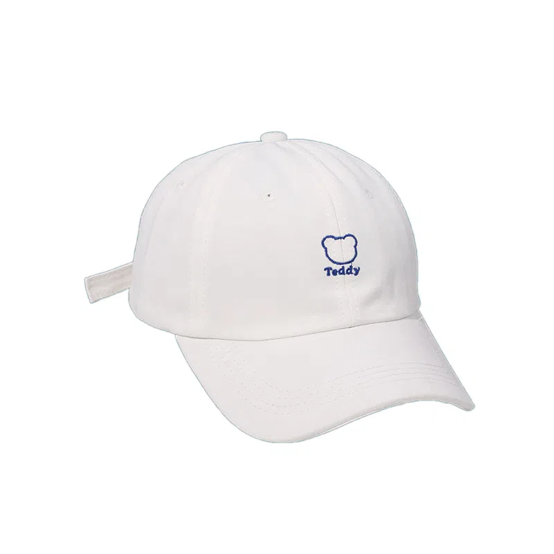 木林森 镂空宝贝小熊刺绣软顶韩版可爱甜美风大头围显脸小遮阳 棉 鸭舌帽 男女同款情侣款