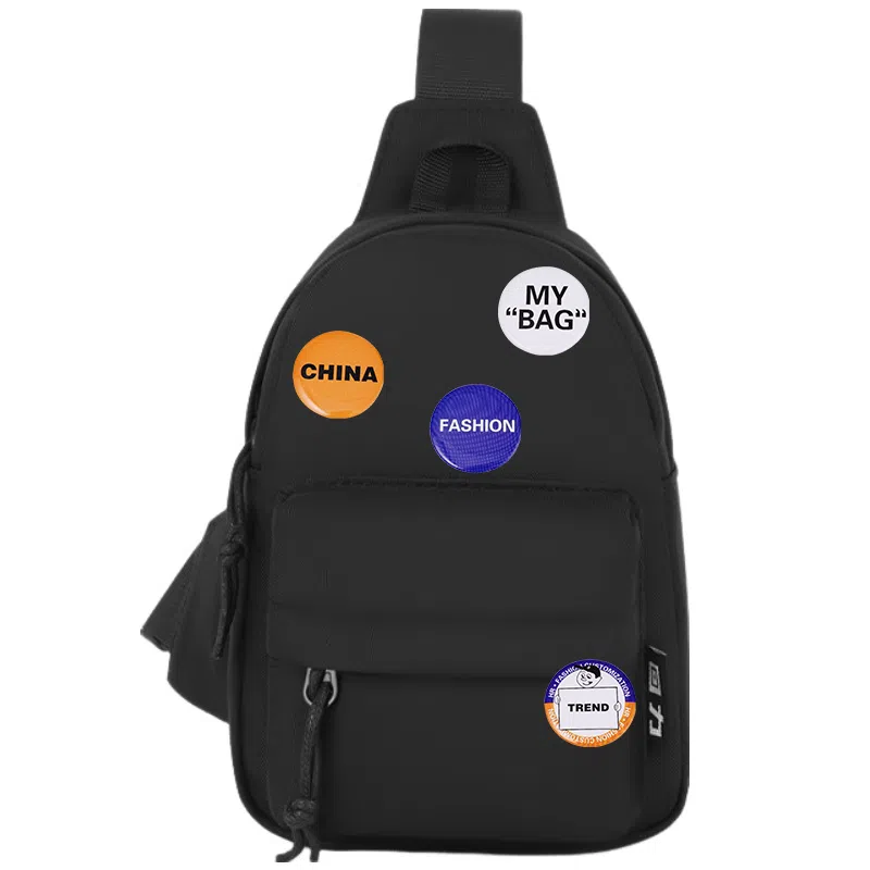 回力小挎包潮牌单肩包潮小包斜挎包学生上课背包休闲个性手机包 男女同款情侣款 白色黑色