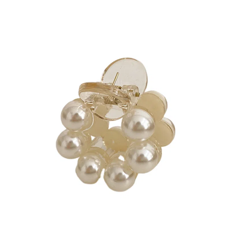 妖娆猫 韩国气质优雅人造珍珠夏季小巧可爱夹子精致半抓发鲨鱼夹后脑勺洗脸 发夹 女款