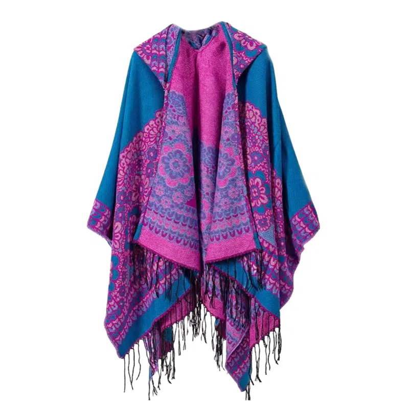 北极绒 旅行拍照穿搭民族风披风 披肩 女款