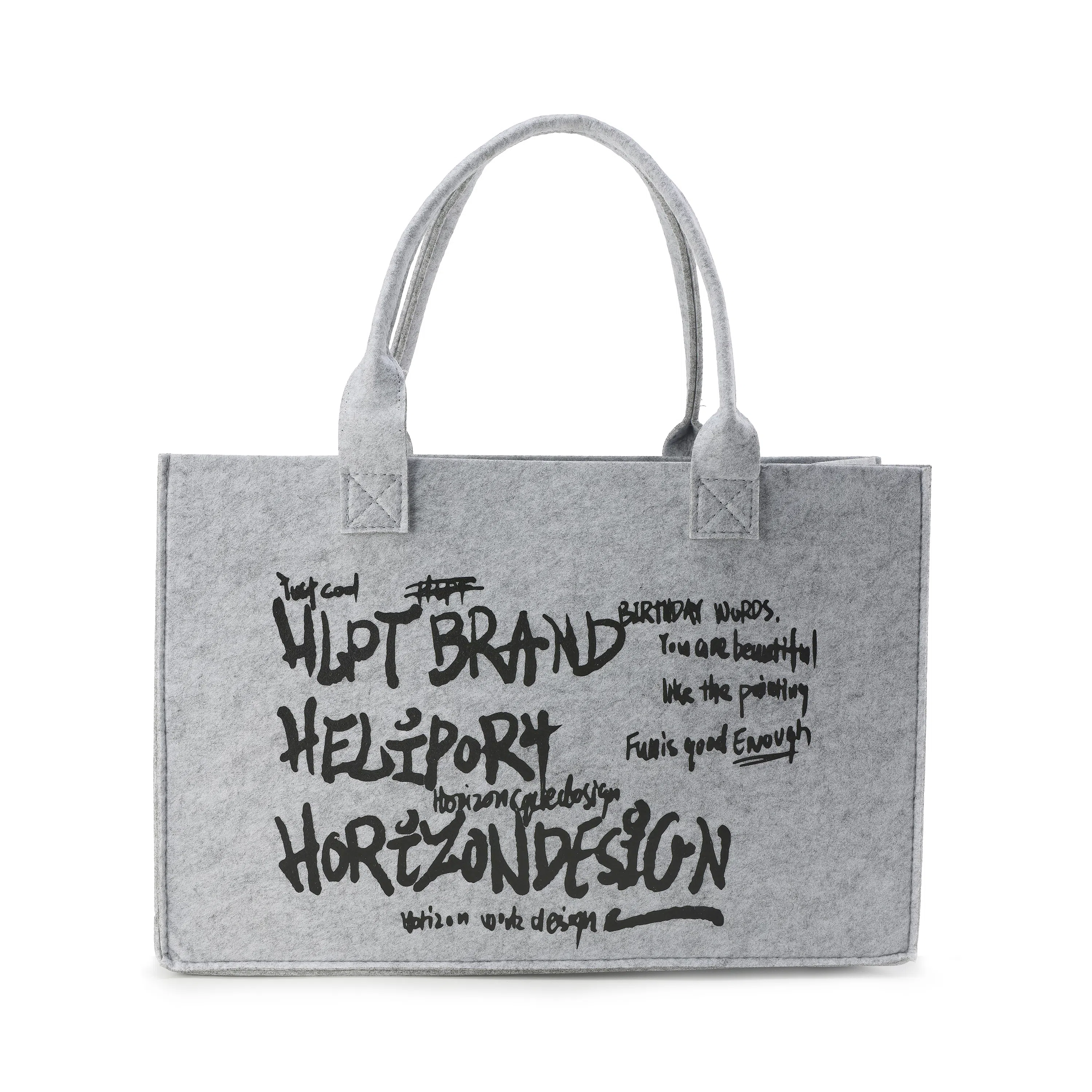 HELIPORT Ink Graffiti Tote Bag Gray