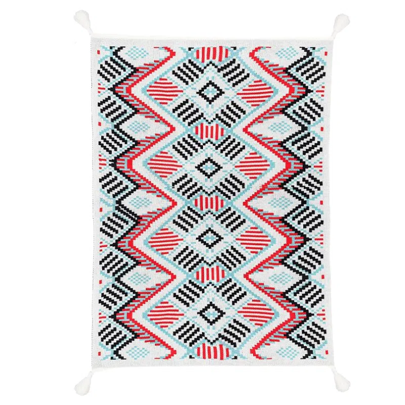 北极绒 波西米亚风外搭保暖披风民族风斗篷盖毯坐垫 披肩 女款