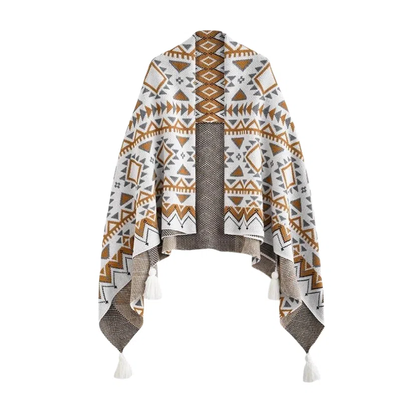 北极绒 民族风斗篷保暖装饰外搭波西米亚风 披肩 男女同款情侣款