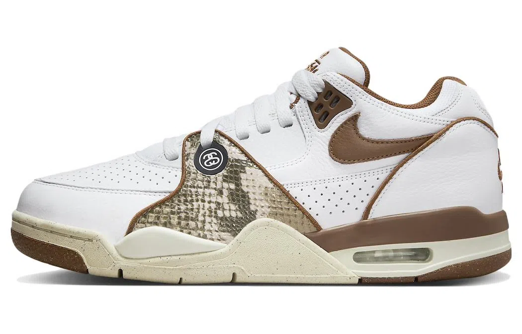 Stussy x Nike Air Flight 89 "White and Pecan"