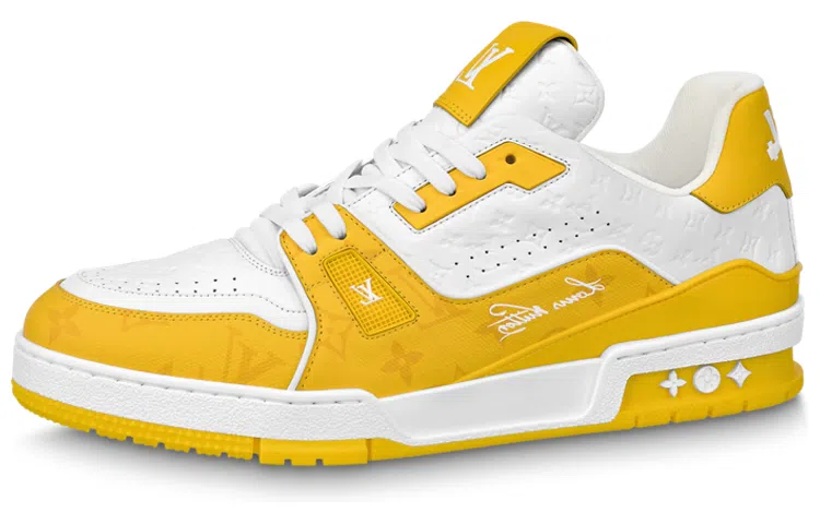 Louis Vuitton Trainer Low White Yellow