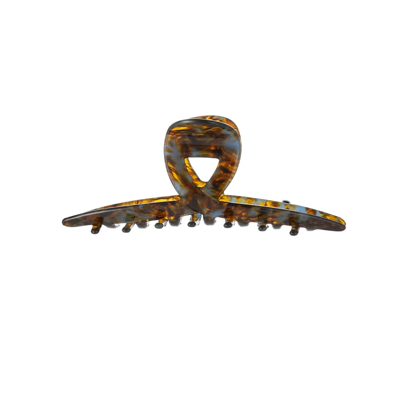 沂茹 复古轻奢感简约蓝咖色气质高级清冷日常通勤头饰优雅配饰 醋酸板材 发饰抓夹 女款